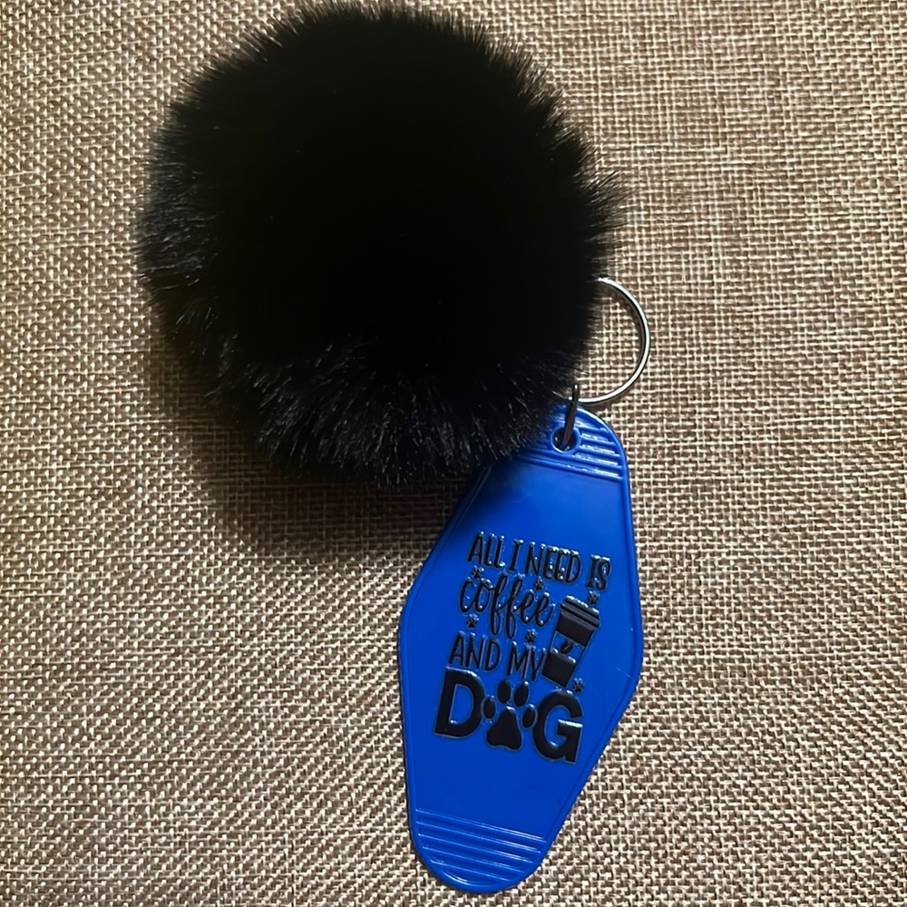 All I Need Is Coffee And My Dog Motel Keychain